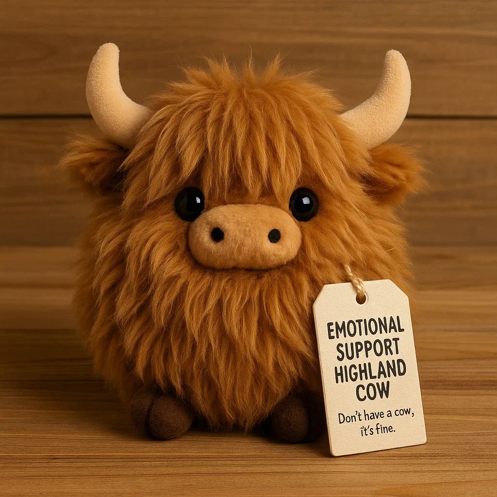 🎁Emotional Support Highland Cow Plush🎉