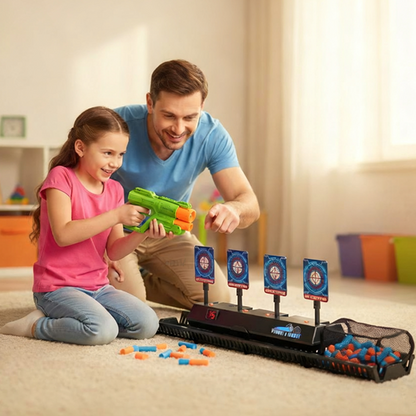 🎁Electric Auto-Reset Shooting Target Game With Moving Rail