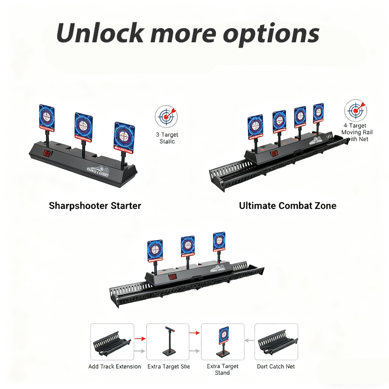 🎁Electric Auto-Reset Shooting Target Game With Moving Rail