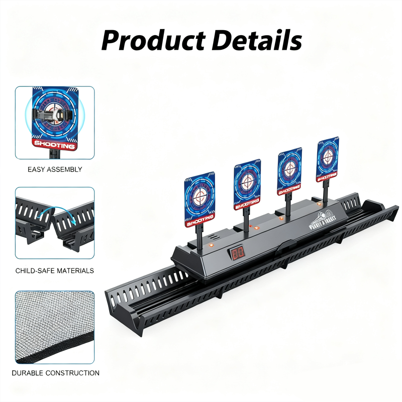 🎁Electric Auto-Reset Shooting Target Game With Moving Rail
