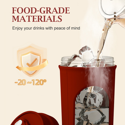 Portable Electric Self-Stirring Mug with Strap