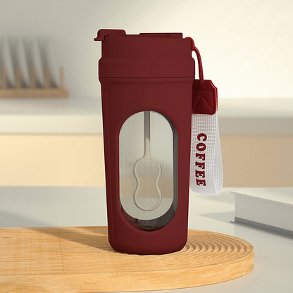 Portable Electric Self-Stirring Mug with Strap