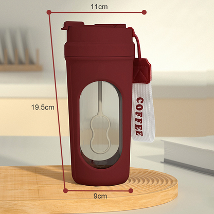 Portable Electric Self-Stirring Mug with Strap