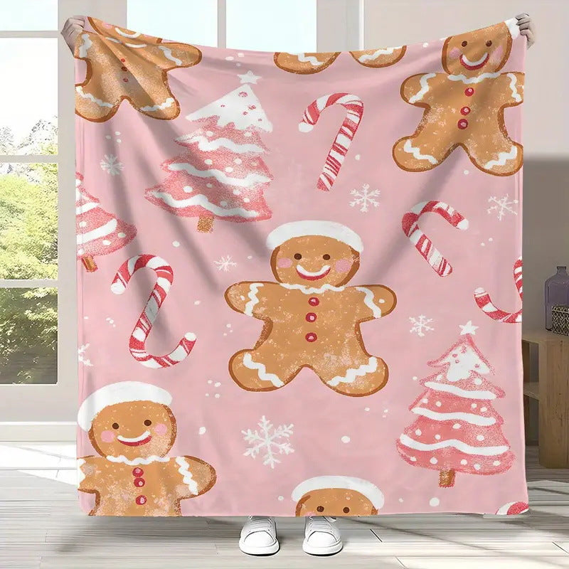 🎁Christmas Theme Printed Flannel Throw Blanket