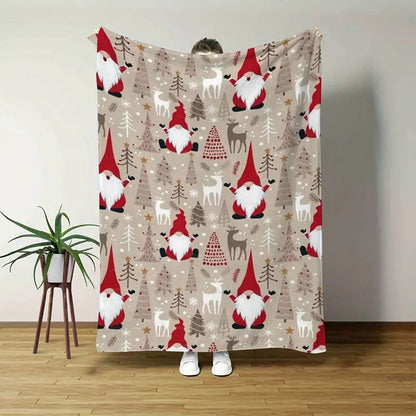 🎁Christmas Theme Printed Flannel Throw Blanket