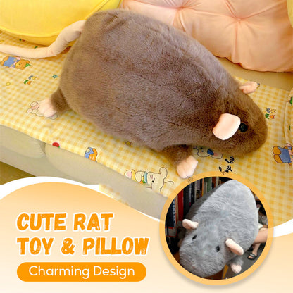 Cute Plush Rat Toy & Pillow
