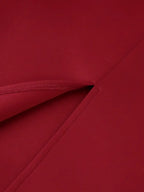 Women Ruffles Red Long Bodycon Christmas Dress