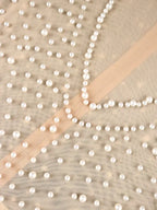 Women See Through Tops Beaded Wide Leg Jumpsuit
