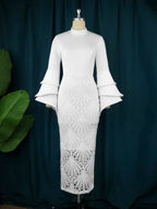 Women White  Bodycon Christmas Party Dresses